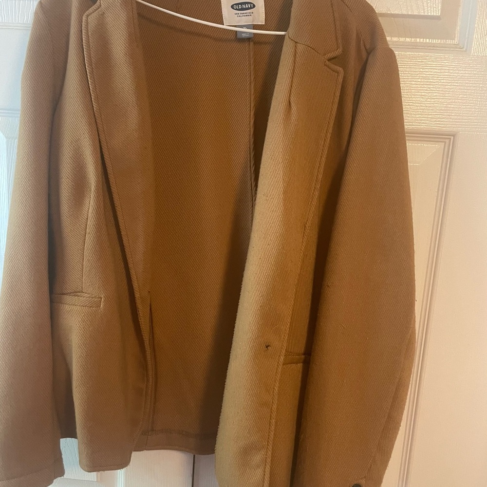 Old Navy Tan Blazer Versatile Suit Jacket